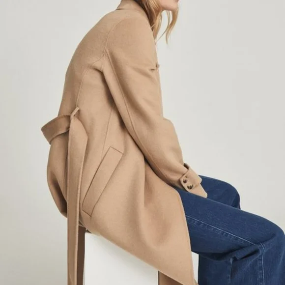 *Restock!* NWT REISS | Leah Wool Blend Long Coat - Picture 3 of 15